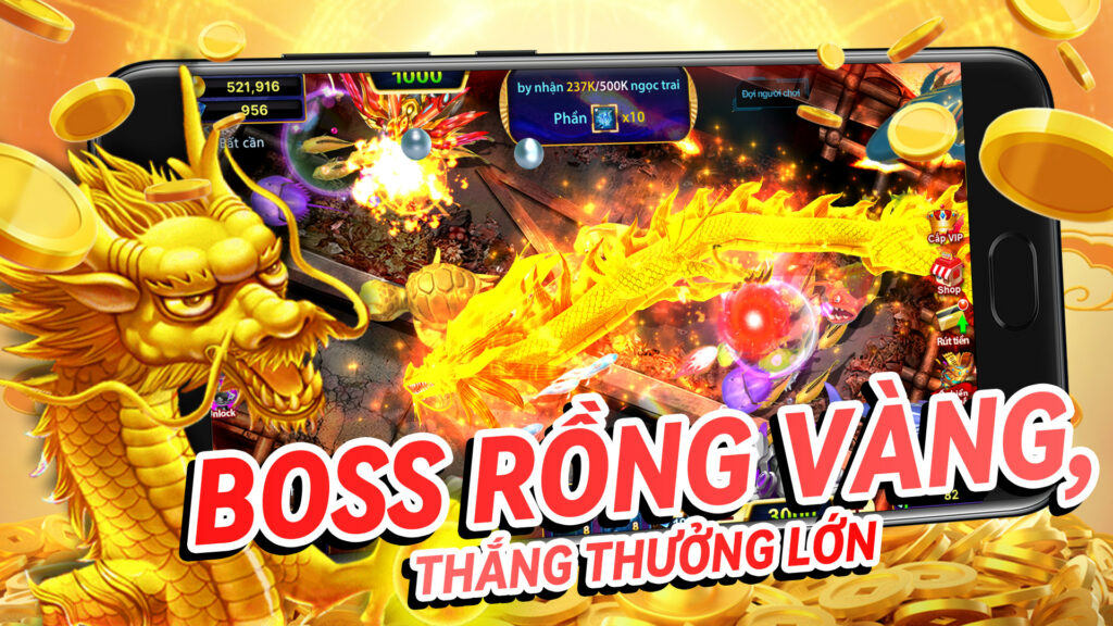 Game bắn cá rồng có sức hút lớn vô cùng lớn